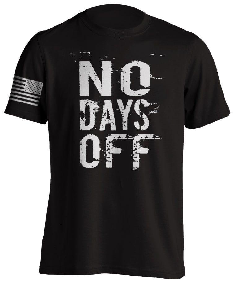 No Days Off Bodybuilding Fitness T-Shirt Move Forward US Flag Military MMA Training Tactical Grind