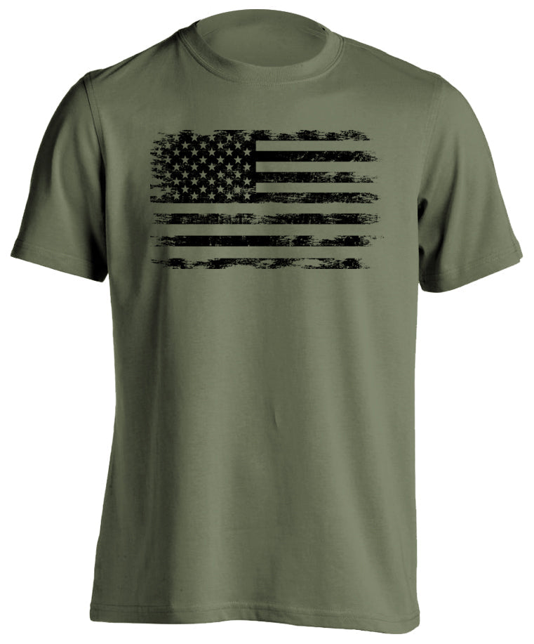 Patriotic Distressed United States of America Flag Move Forward T-Shirt Military Tactical Grind