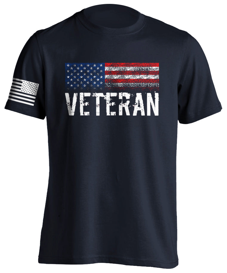 United States Veteran T-Shirt Proud US Soldier USA Flag Tactical Grind