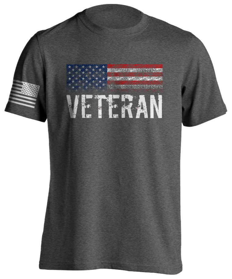 United States Veteran T-Shirt Proud US Soldier USA Flag Tactical Grind