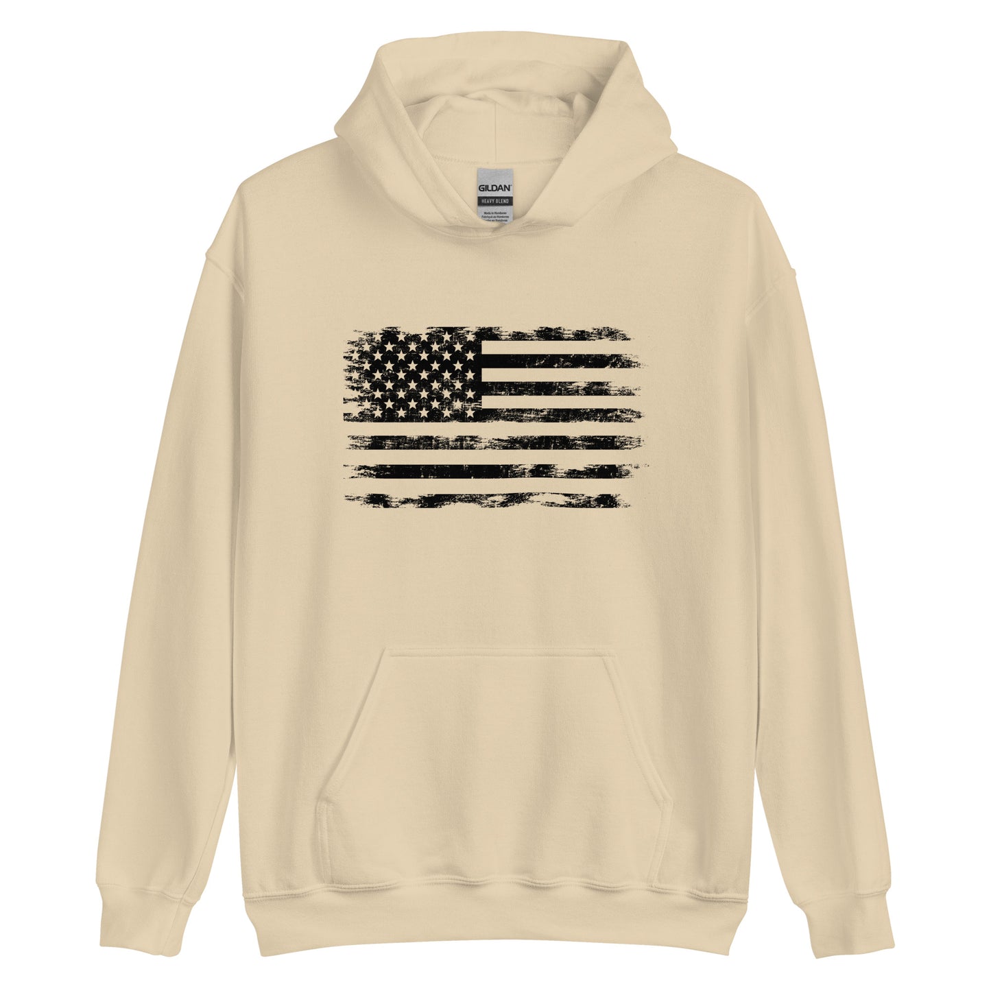 Patriotic Distressed United States of America Flag Move Forward Hoodie Sweatshirt