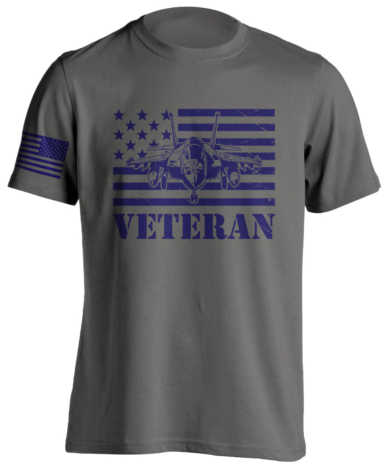 US-Air-Force-Veteran-T-Shirt-Charcoal Grey