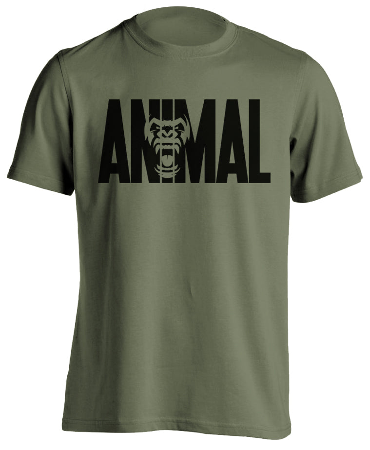 Animal Gym Bodybuilding Fitness T-Shirt Military Green