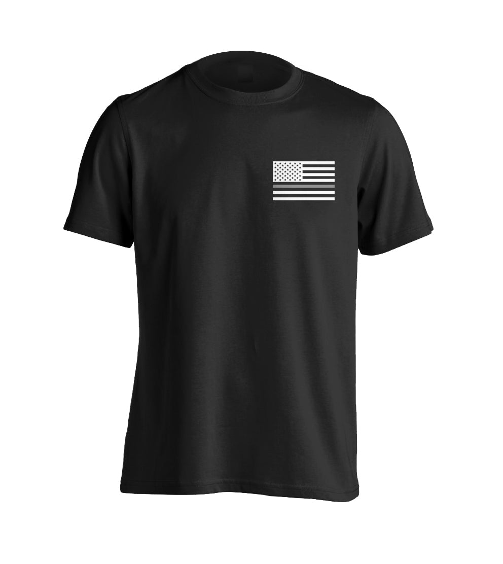 Correctional Officer Thin Gray Line T-Shirt US Flag Tactical Grind