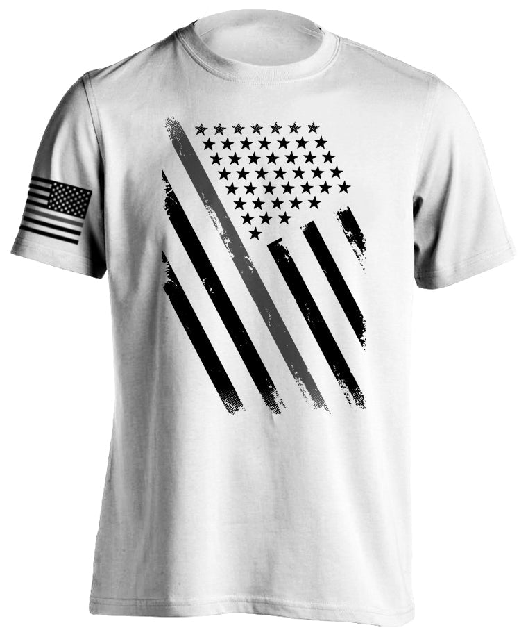 Correctional Officers Tactical Thin Grey Line Prison Guard T-Shirt Sand Color US Flag Right Sleeve Tactical Grind