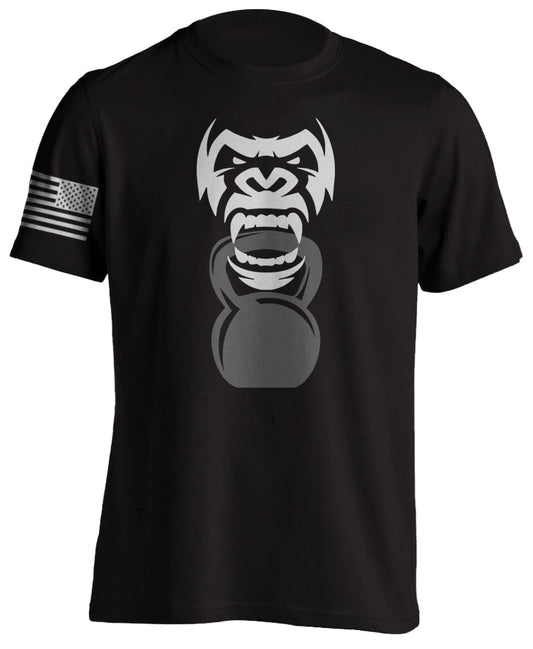 Gorilla Beastmode Kettlebell Fitness Men's T-Shirt Bodybuilding Training Military MMA Fighter Gym Tactical Grind