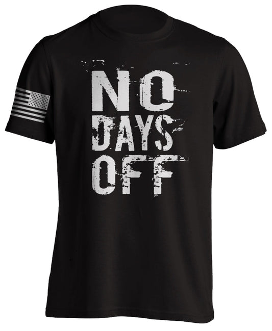 No Days Off Bodybuilding Fitness T-Shirt Move Forward US Flag Military MMA Training Tactical Grind