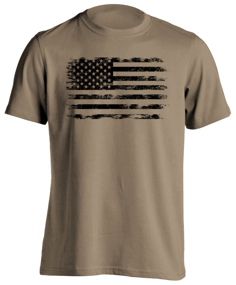 Patriotic Distressed United States of America Flag Move Forward T-Shirt Military Tactical Grind