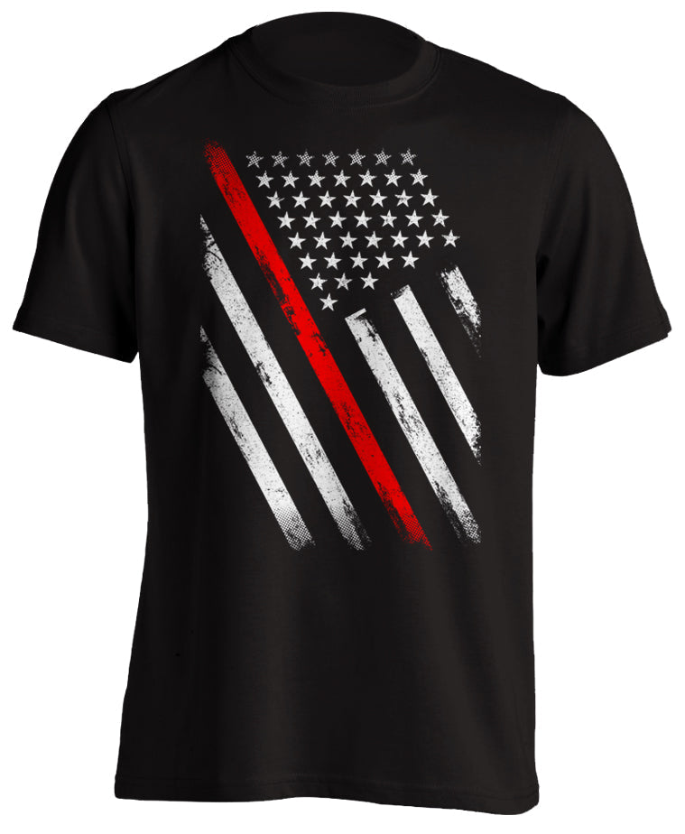 Thin Red Line American Firefighter US Flag Move Forward Patriotic T-Shirt Tactical Grind