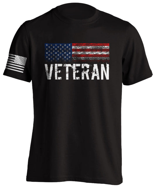 United States Veteran T-Shirt Proud US Soldier USA Flag Tactical Grind