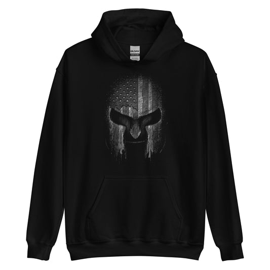 American Spartan Warrior USA Flag Fitness Training Fighter Hoodie Sweatshirt