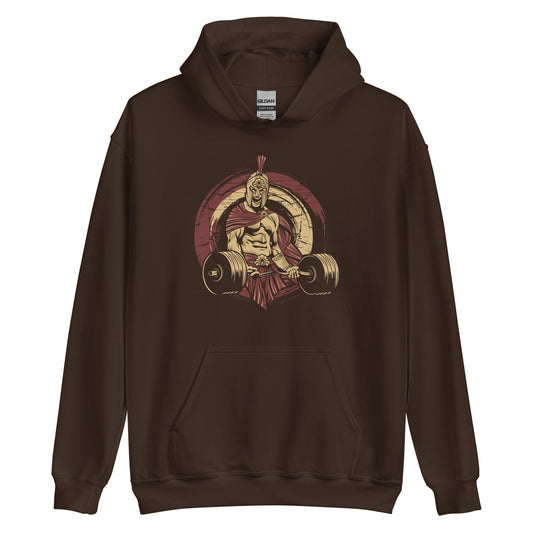 Spartan Warrior Fitness Bodybuilding Hoodie Sweatshirt Brown Color