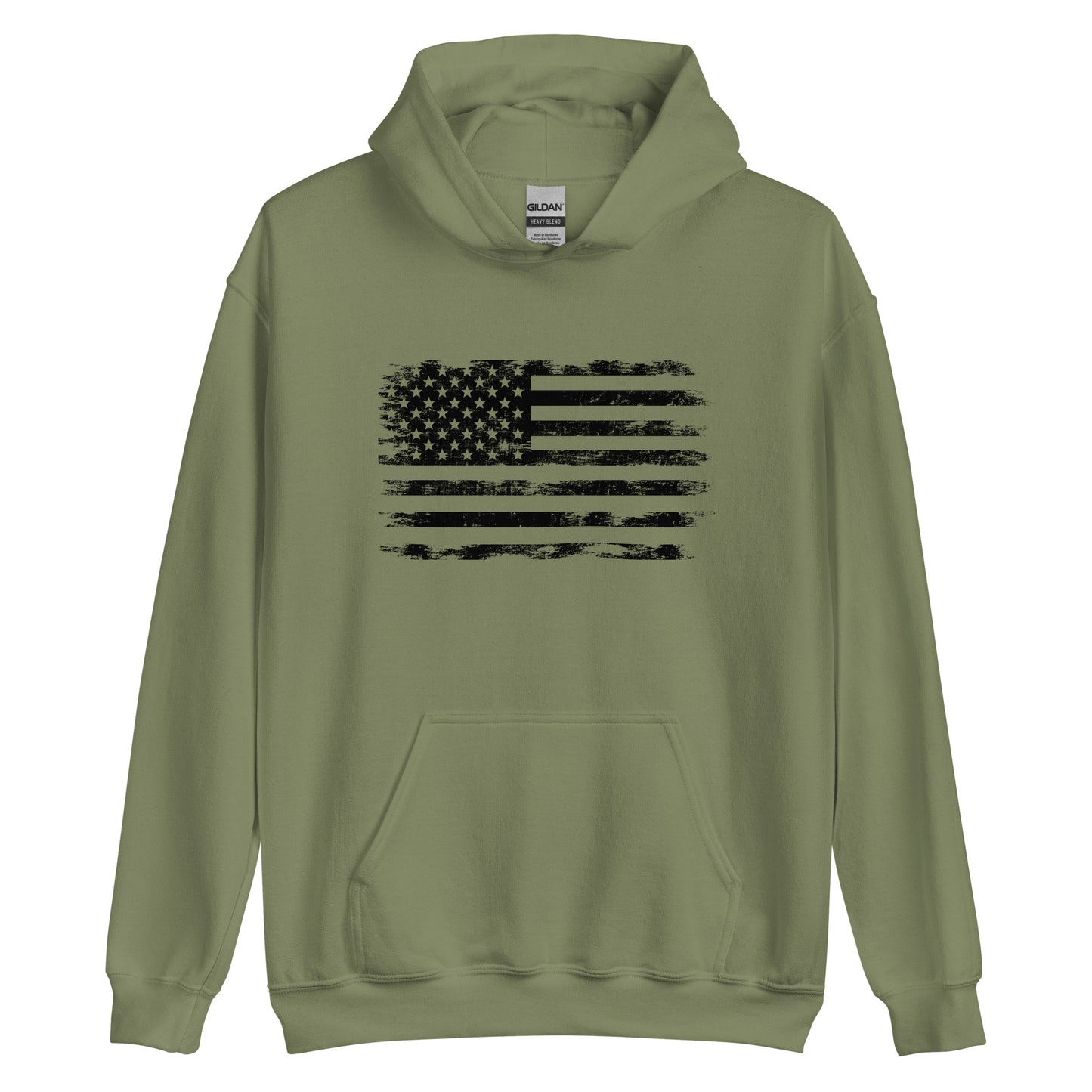 Patriotic Distressed United States of America Flag Move Forward Hoodie Sweatshirt