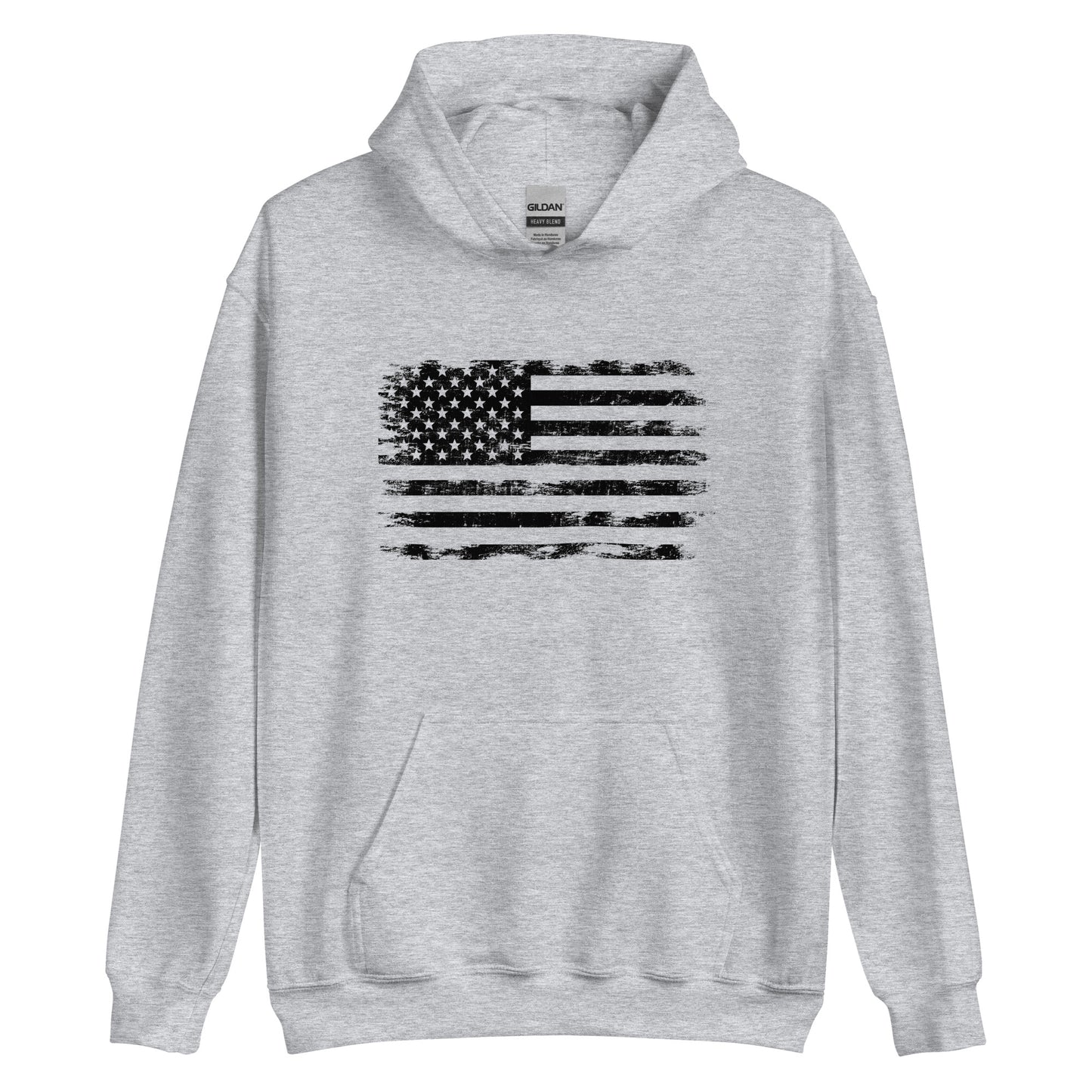 Patriotic Distressed United States of America Flag Move Forward Hoodie Sweatshirt