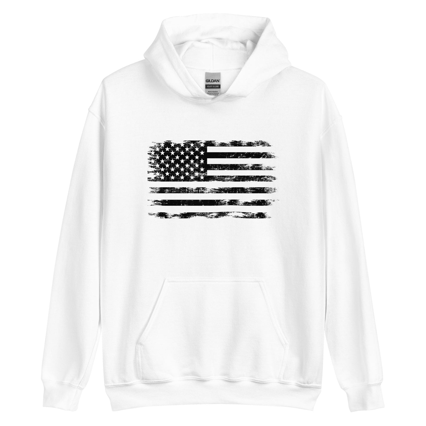 Patriotic Distressed United States of America Flag Move Forward Hoodie Sweatshirt